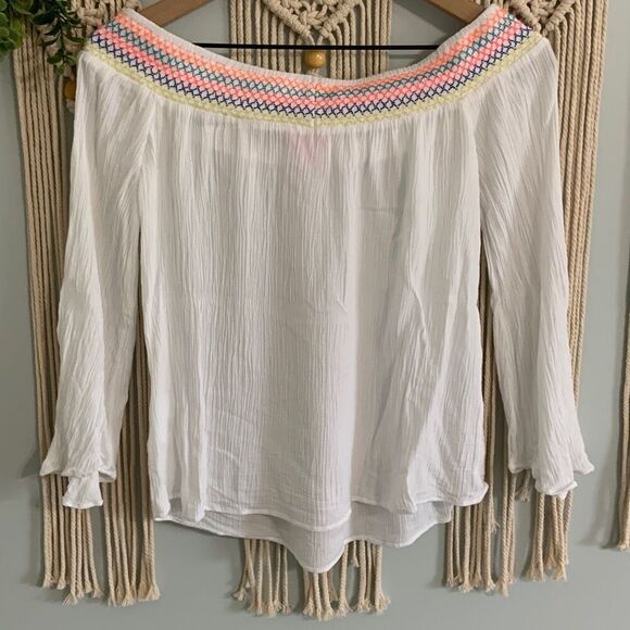 LILLY PULITZER Women’s Katya Off The Shoulder Top Resort White XS - Picture 3 of 8